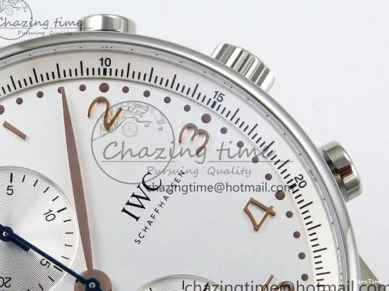 MIROTIME 0212 Portuguese Chrono IW3716 Z+F 1:1 Best Edition White Dial on Gray Rubber Strap A WrinkleFree 7014